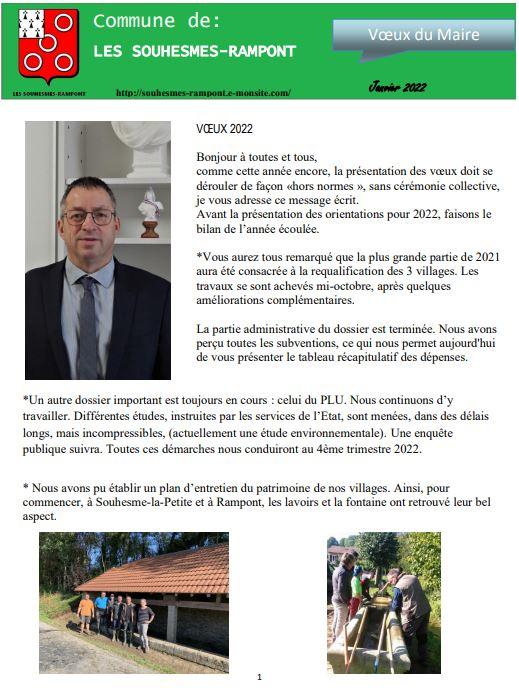 Bulletin voeux 2022 page1