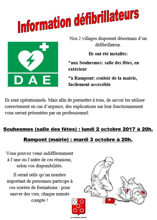 Affiche formations defibrillateur
